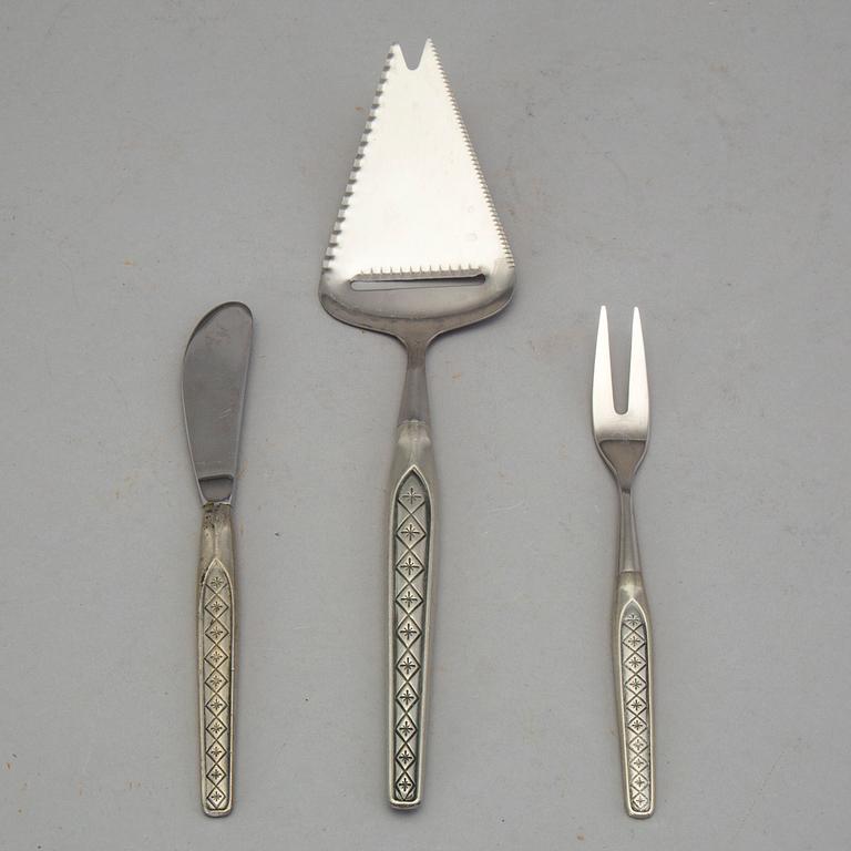 BESTICK, 109 delar, tenn och rostfritt stål, Hardanger, Norge, 1970-tal.