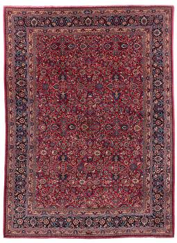 402. A semi-antique Mashad Saber carpet, north east Persia, ca 475 x 349 cm (including the flat weave).