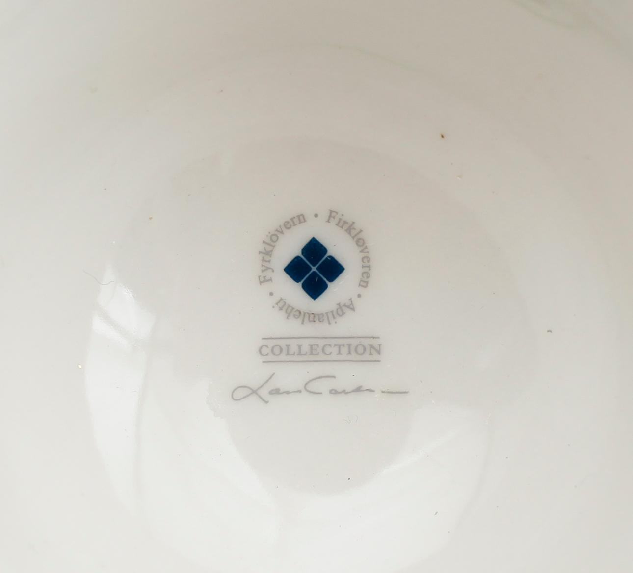 JULFÖREMÅL, 7 delar, porslin, Fyrklövern, 1900-talets andra hälft.