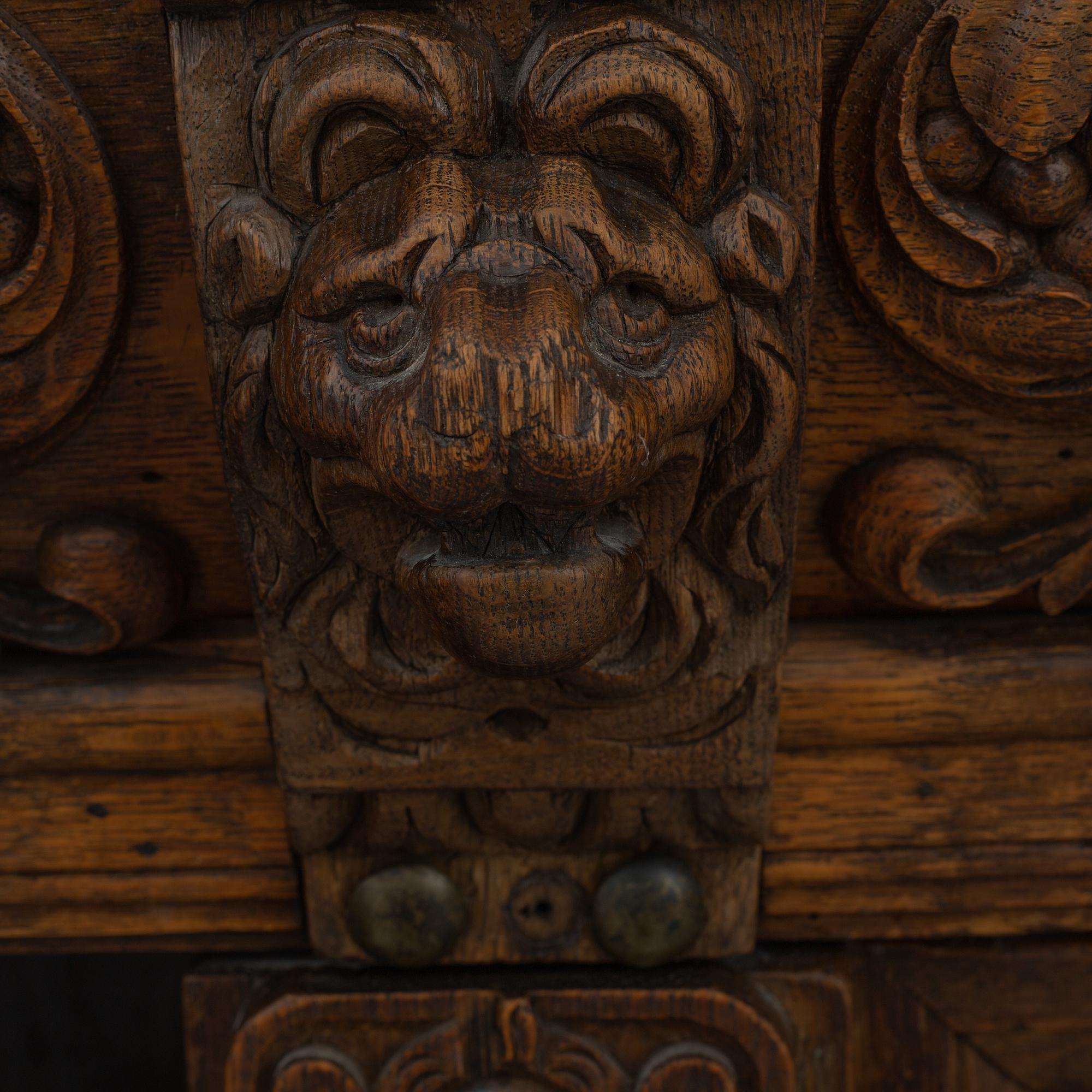 A 19th century oak cabinet.