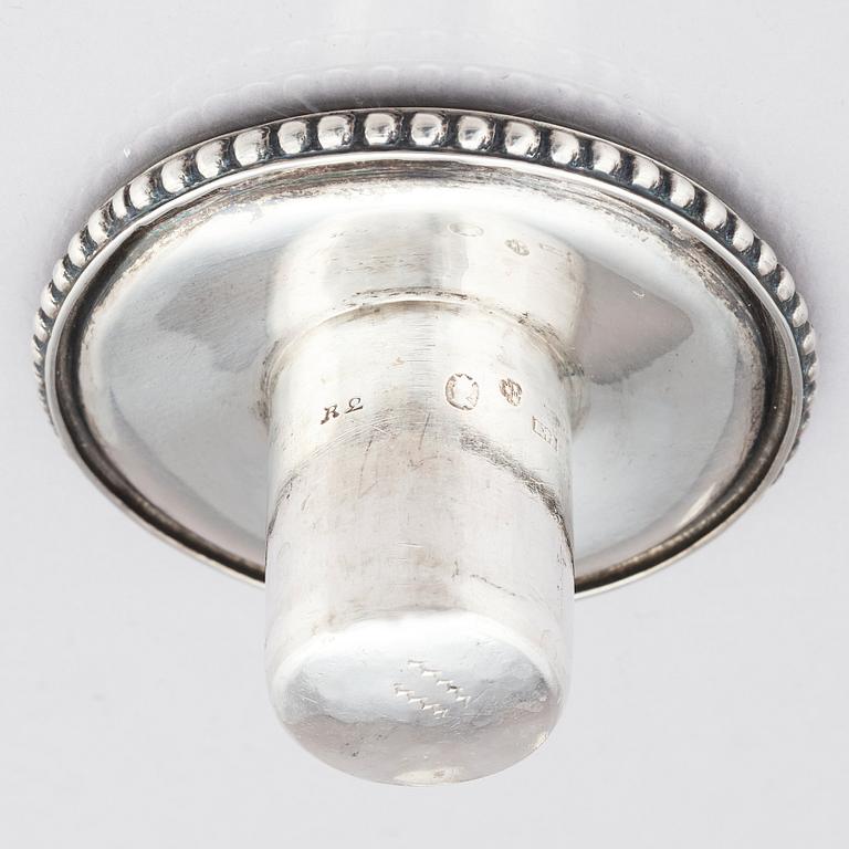 Johan Ekholm, ljusstakar, silver, ett par, Stockholm 1799. Gustavianska.