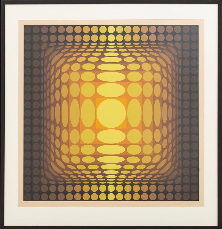 VICTOR VASARELY, färgserigrafi, signerad och numrerad 229/250.