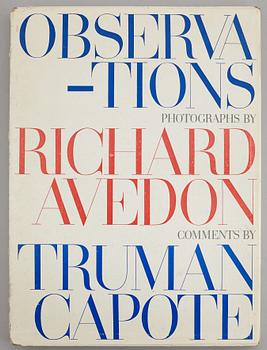 RICHARD AVEDON, bok "Observations", 1959.