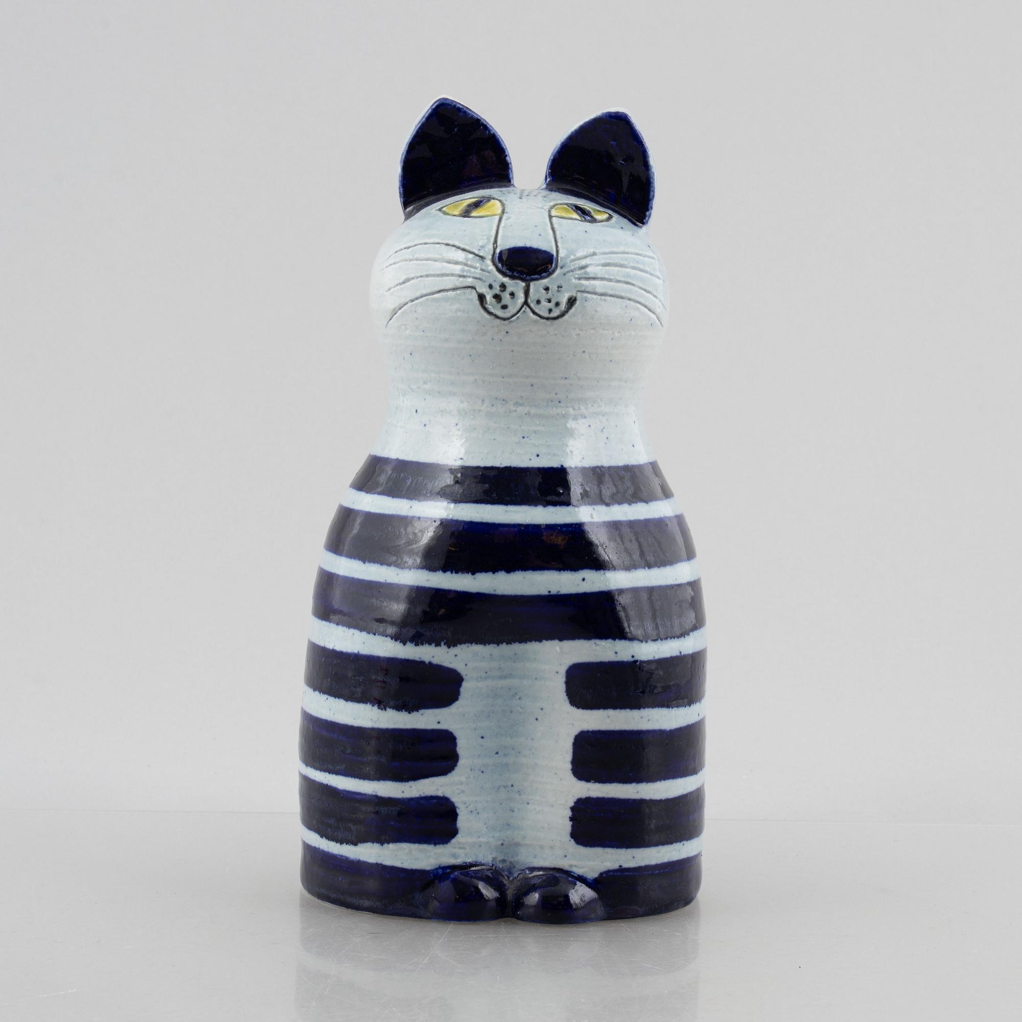 Lisa Larson, figurin, stengods, "Stor katt" ur serien "Tripp, trapp, trull", Gustavsberg.