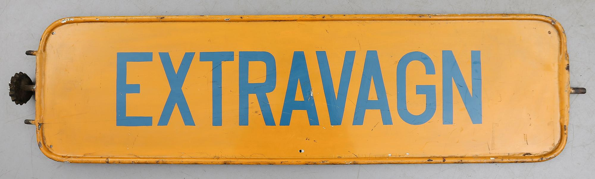 SPÅRVAGNSSKYLT, gjutjärn, Norrköping, 1900-talets första hälft.