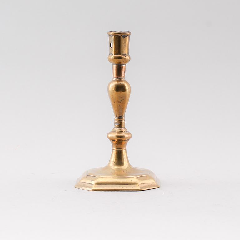 LJUSSTAKE, mässing, 1700-tal.