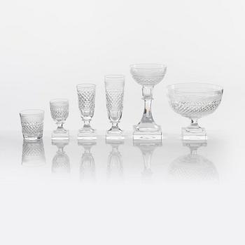 Elis Bergh, a 42-piece 'Kent' glass service, Kosta, Sweden.