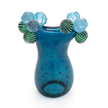 Alma Jantunen, glass sculpture, "Blue Rain", signed Alma Jantunen 4/10.