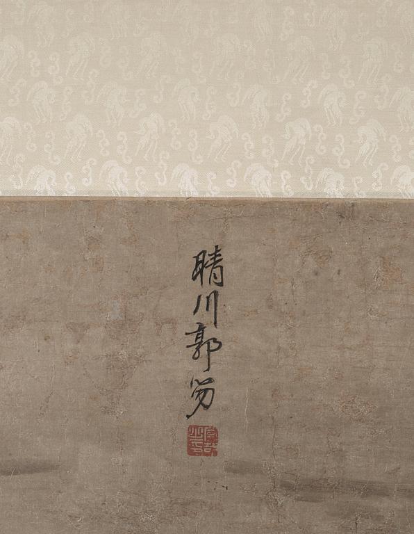 RULLMÅLNING, troligen Japan med kinesisk montering, 1800-tal.