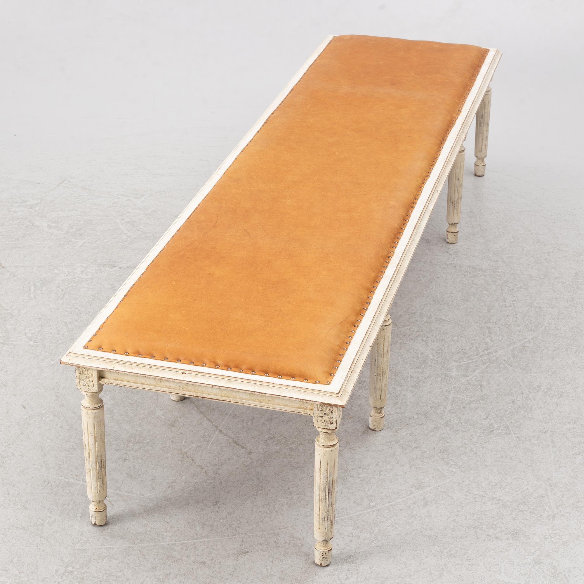 Bench, Gustavian style, second half of the 20th century.