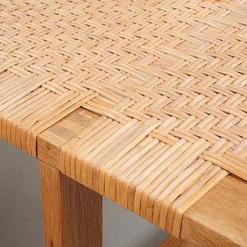 Børge Mogensen, A Børge Mogensen oak and rattan bench, model 5272, Fredericia Furniture, Denmark 1950-60-s.