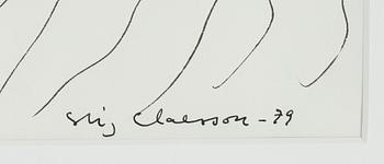 Stig Claesson, indian ink drawing, signed and dated 1979.