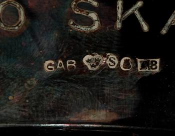 SKÅLAR, 2 st, silver, bl a GAB, 1908.