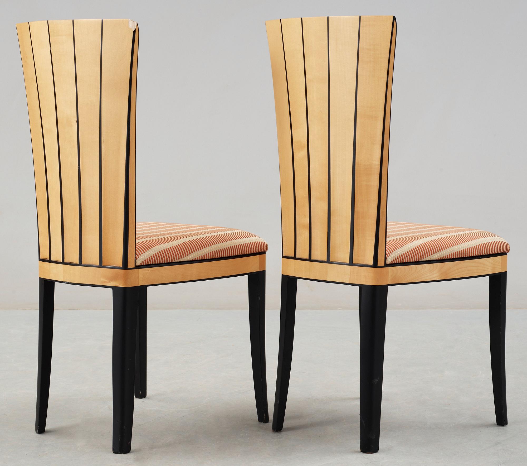 An Eliel Saarinen 8 pieces 'Cranbrook' set of furniture, probably by Adelta, Finland.