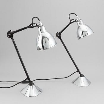 Bernard-Albin Gras, a pair of 'Gras' table lamps, DCW éditions.