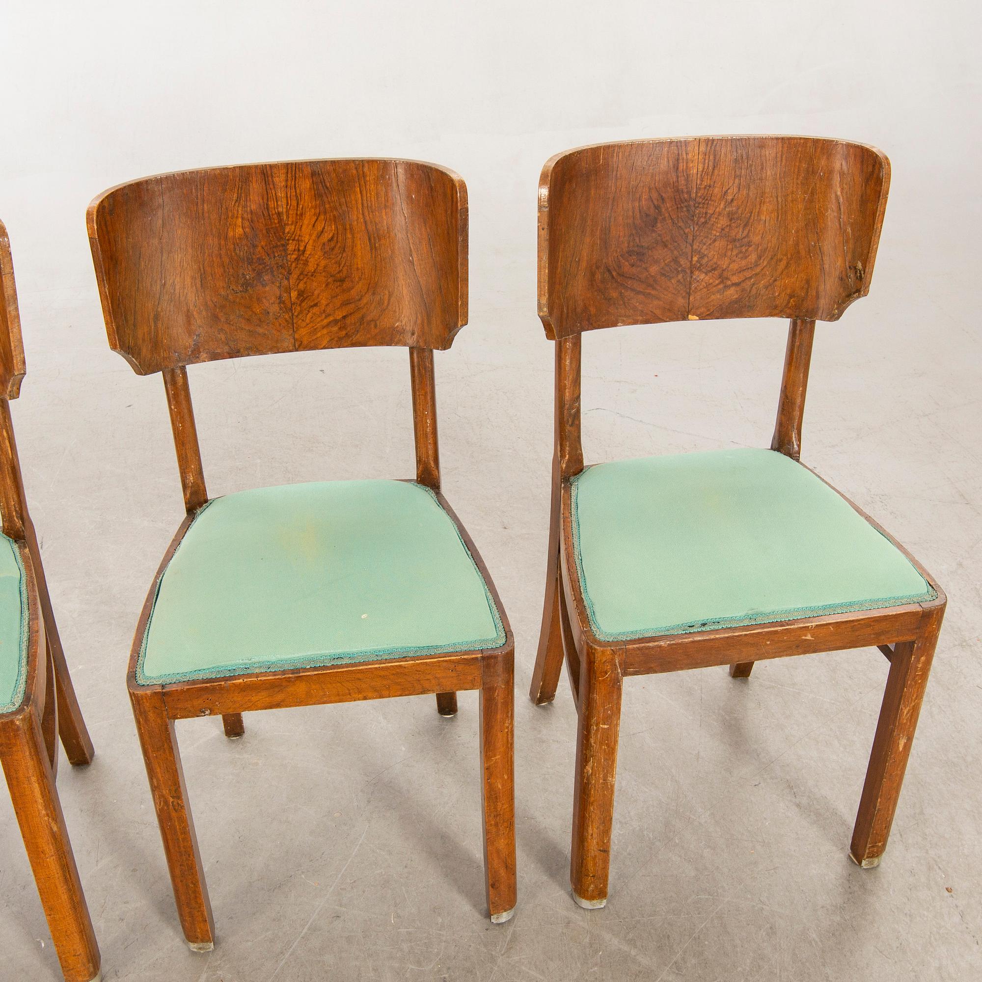 Stolar 4 st Art deco Italien 1930/40-tal.