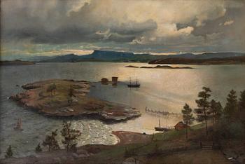 Hans Fredrik Gude. Sandviksfjorden.