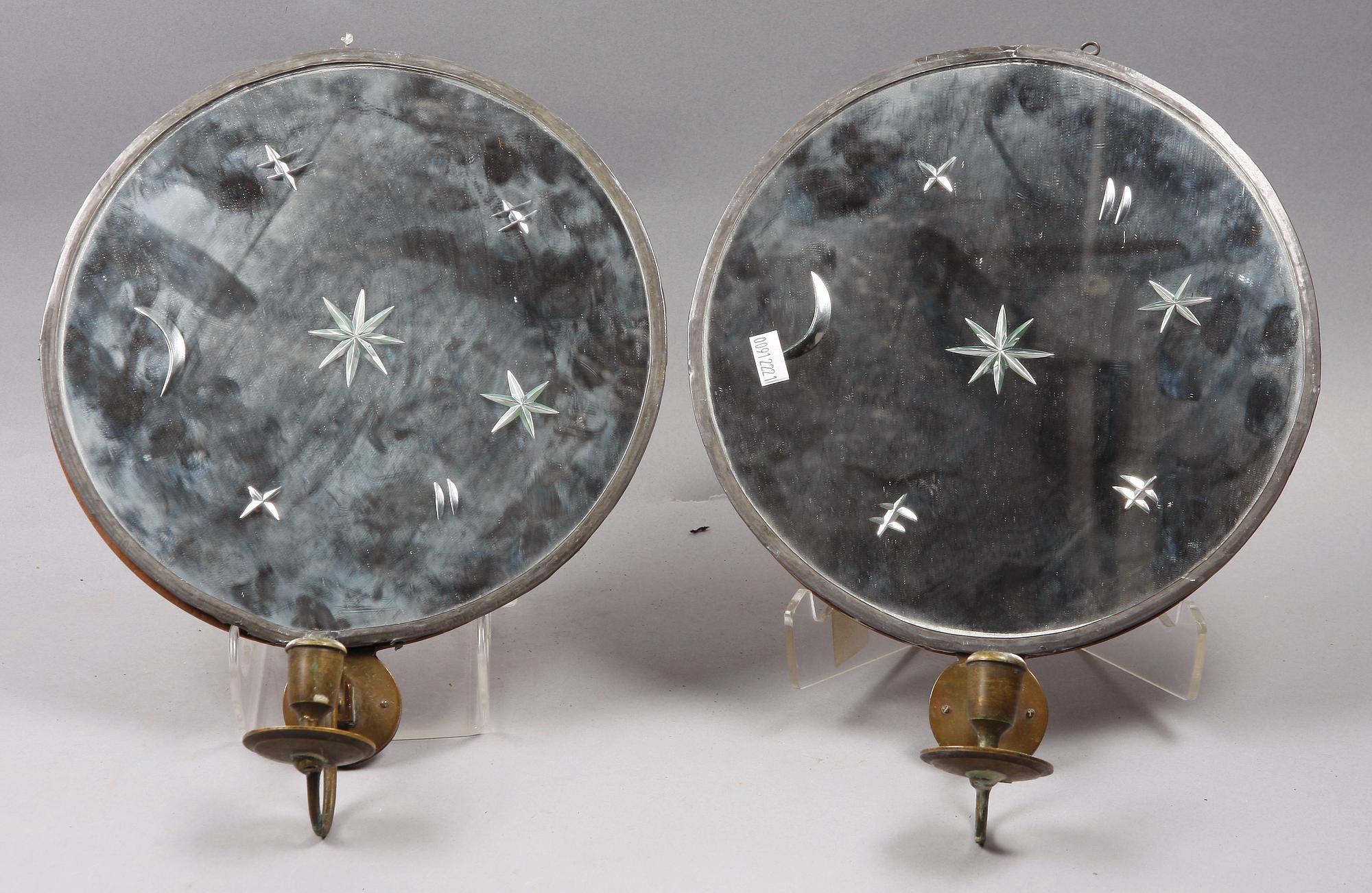 SPEGELLAMPETTER, ett par, barockstil. 1900-talets början.