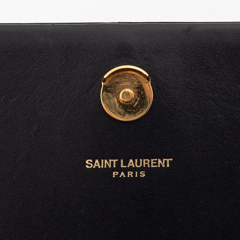 Yves Saint Laurent, a black leather 'Kate Medium' clutch,