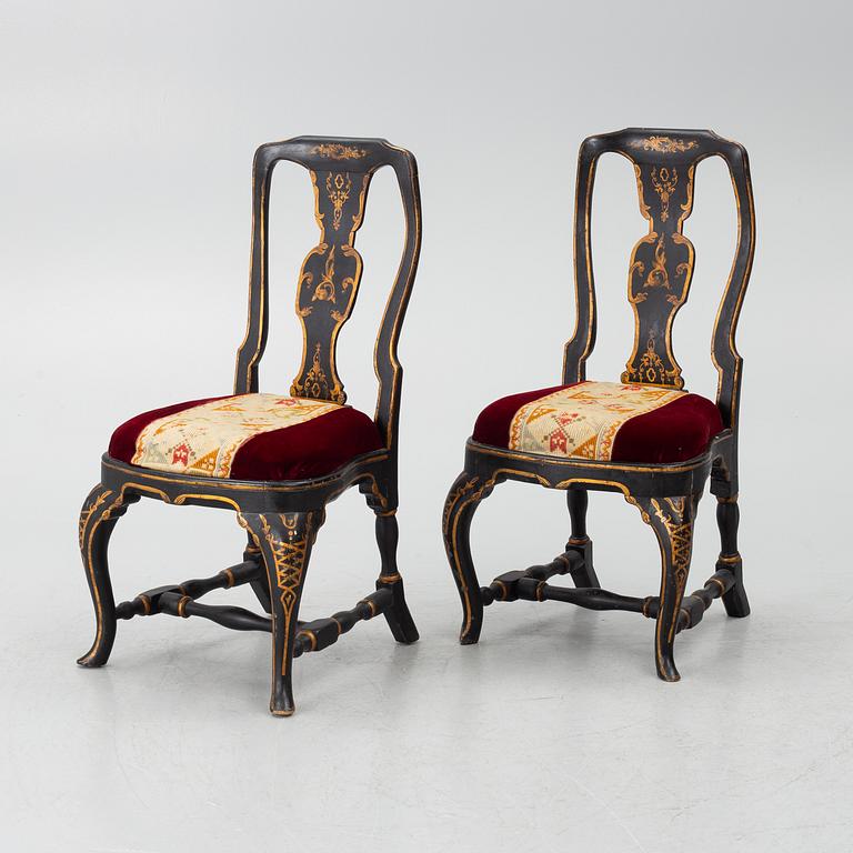 Stolar ett par, senbarock, 1700-tal.