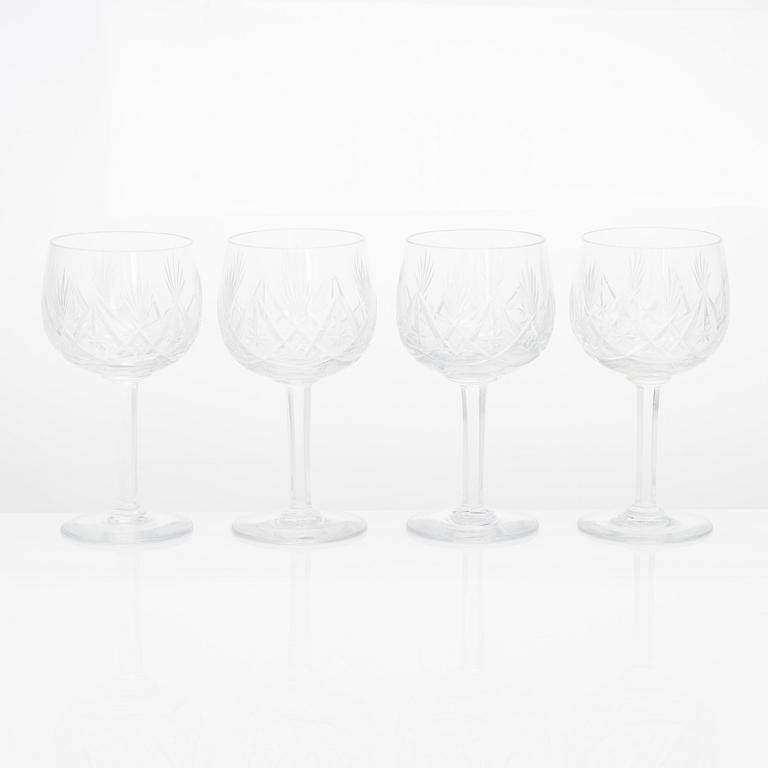 Glasservis, 110 delar, Riihimäen Lasi, Leo-, Yrjö- och Aino-serie, 1900-talets mitt och senare hälft.