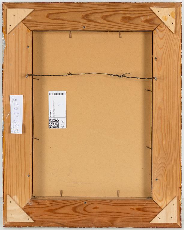 ALY BEN SALEM, gouache, signerad.