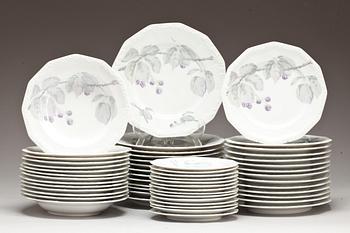 MATSERVIS, 63 delar, porslin, "Maria Björnbär", Rosenthal.