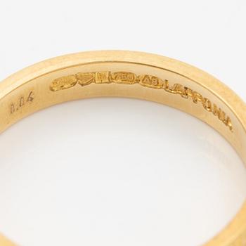 Lapponia, ring 18K gold set with a round brilliant-cut diamond, Finland 1978.