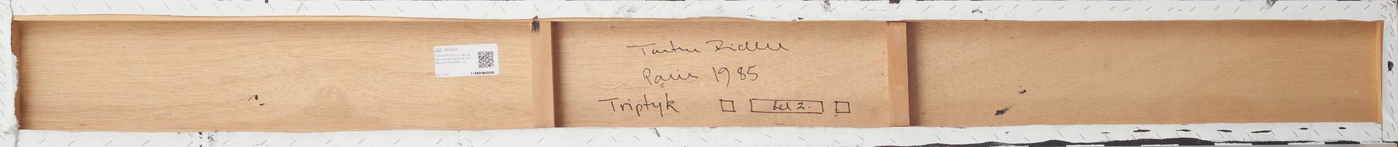 TORSTEN RIDELL, olja på duk, a tergo signerad och daterad Paris 1985.