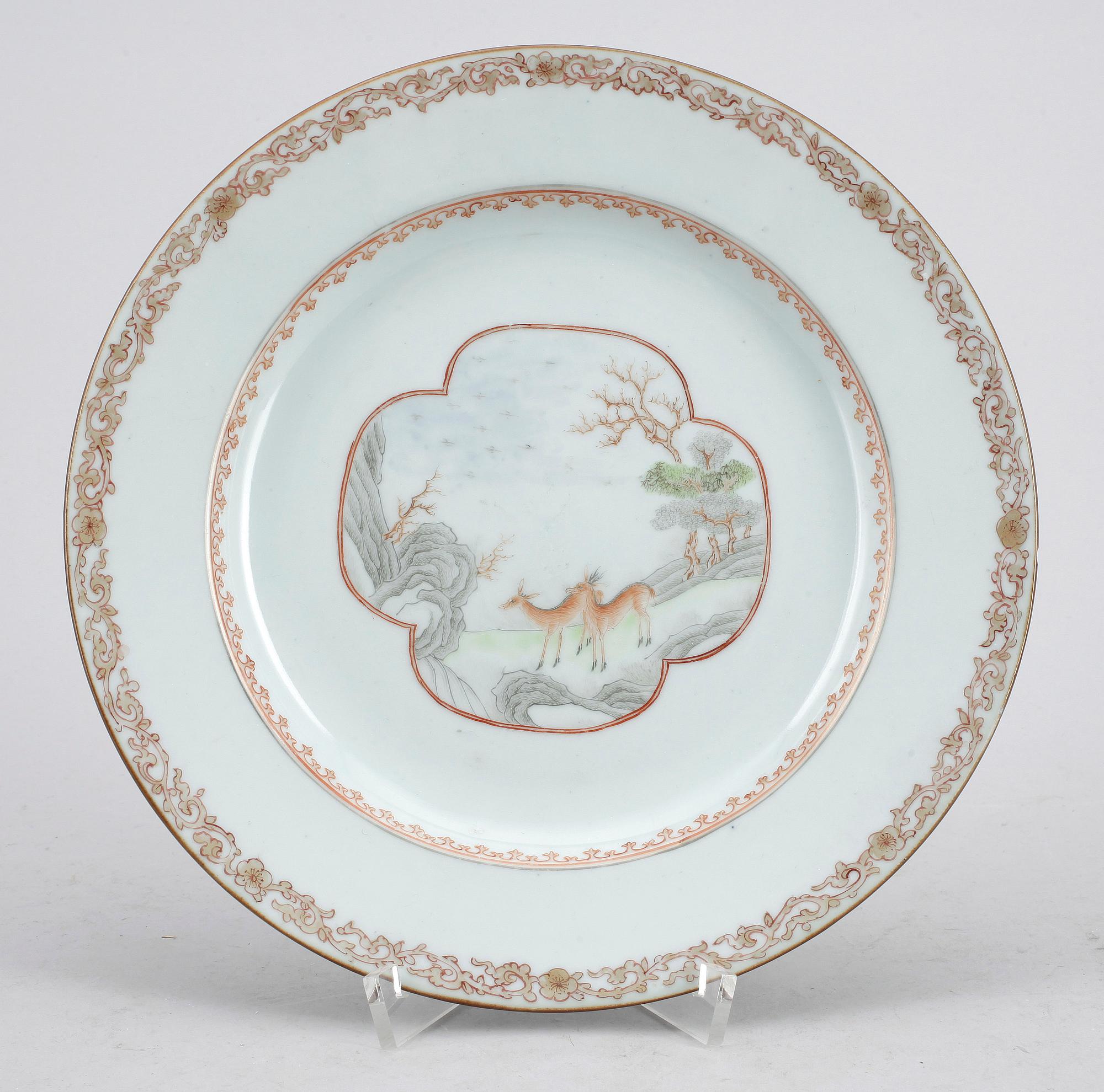 TALLRIK, porslin, Kina, Qianlong, (1736-95).
