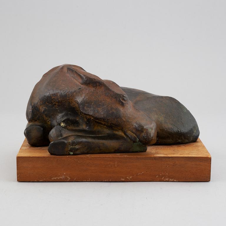 Einar Luterkort, a signed bronze sculpture. Herman Bergman.