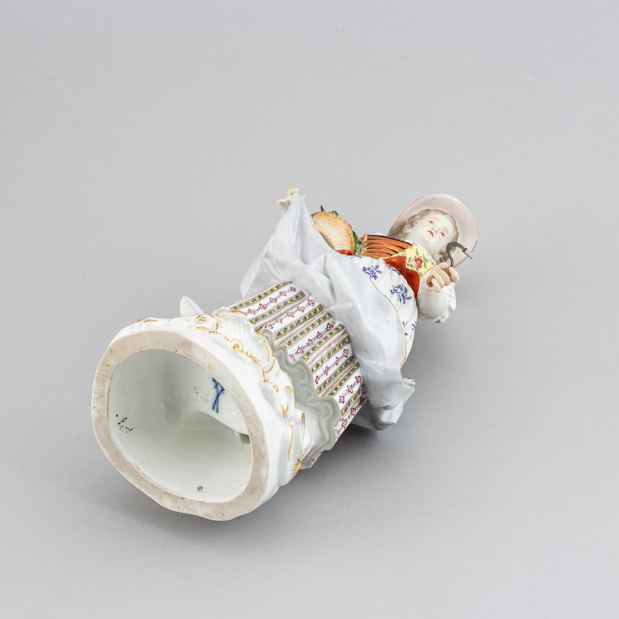 Figurin, porslin. Meissen, 1800-talets slut.