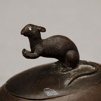 BLÄCKHORN, brons, Kina, sannolikt sen Qing dynastin.