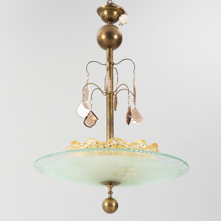 A Swedish Modern ceiling lamp, 1930's/40's.