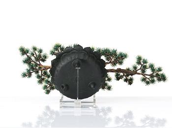 Estrid Ericson, an elastoline bonsai tree mounted in a Japanese patinated metal pot, Svenskt Tenn, Sweden 1960-70's.