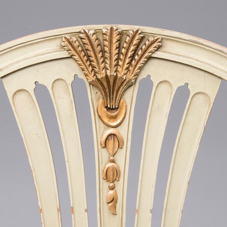 STOLAR, 4 st, gustaviansk stil, 1900-talets mitt/andra hälft.