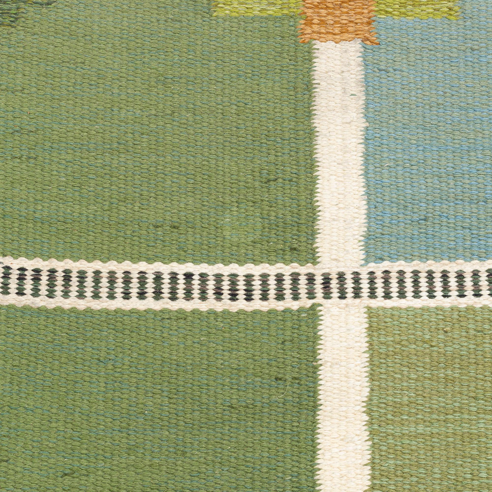 Ingegerd Silow, rug, rölakan technique, signed IS. 280 x 195 cm.