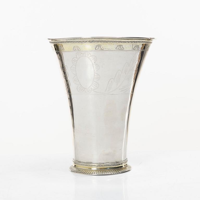 A Swedish silver beaker, mark of Carl Lindgren, Norrköping, active 1778-1789 (1790).