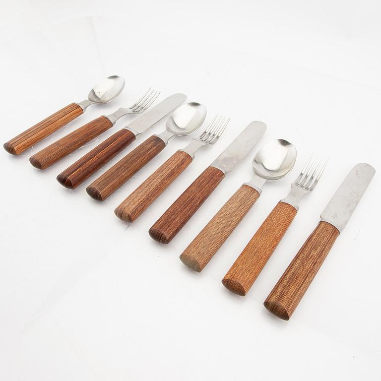 Signe Persson-Melin, cutlery 41 pcs Boda nova Packa-wood 1970s.