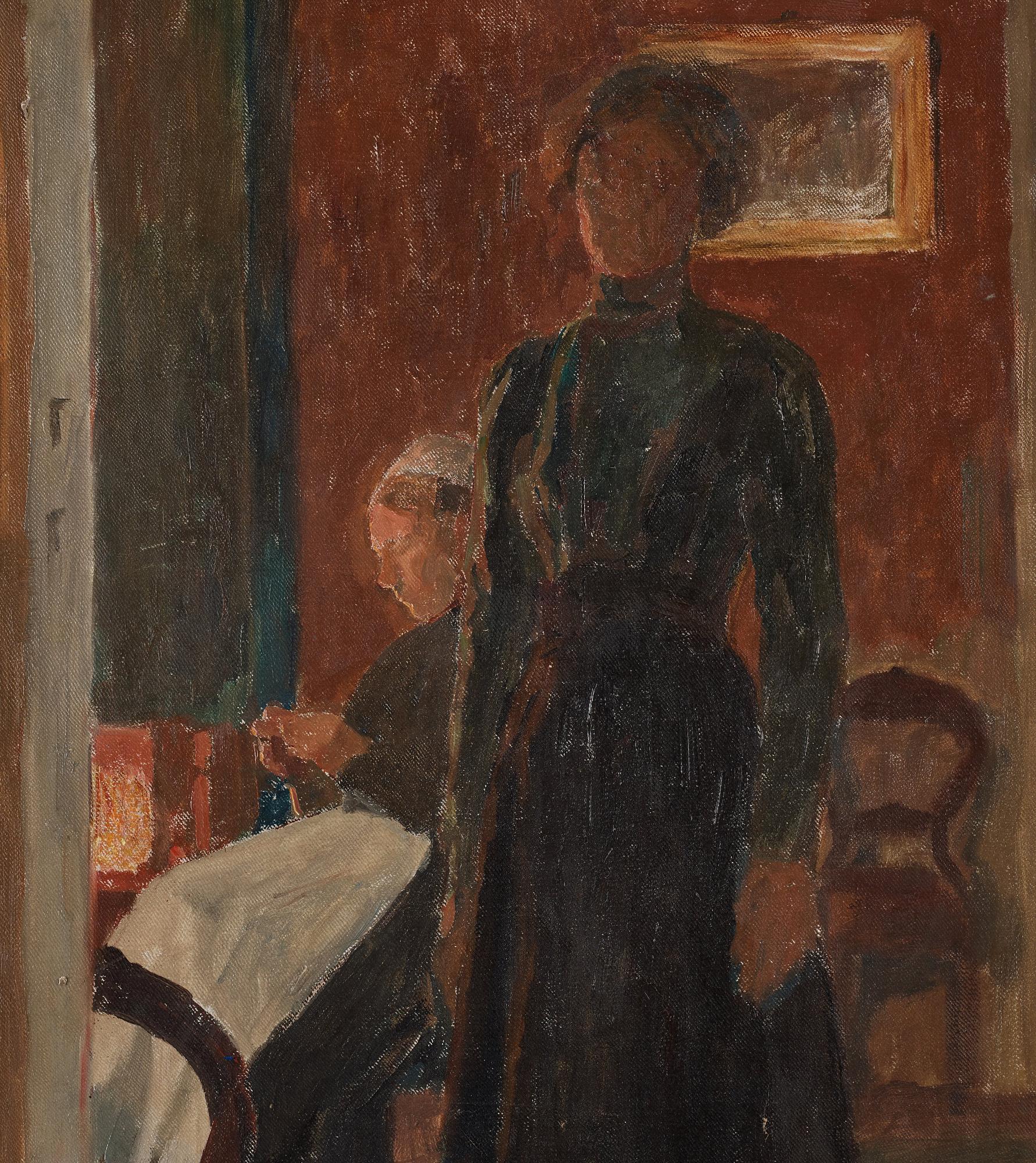 Carl Wilhelmson, "Interiör, vinter, Löfsta" (Interior, winter, Löfsta).