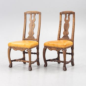 A pair of late Baroque chairs, 18th century.