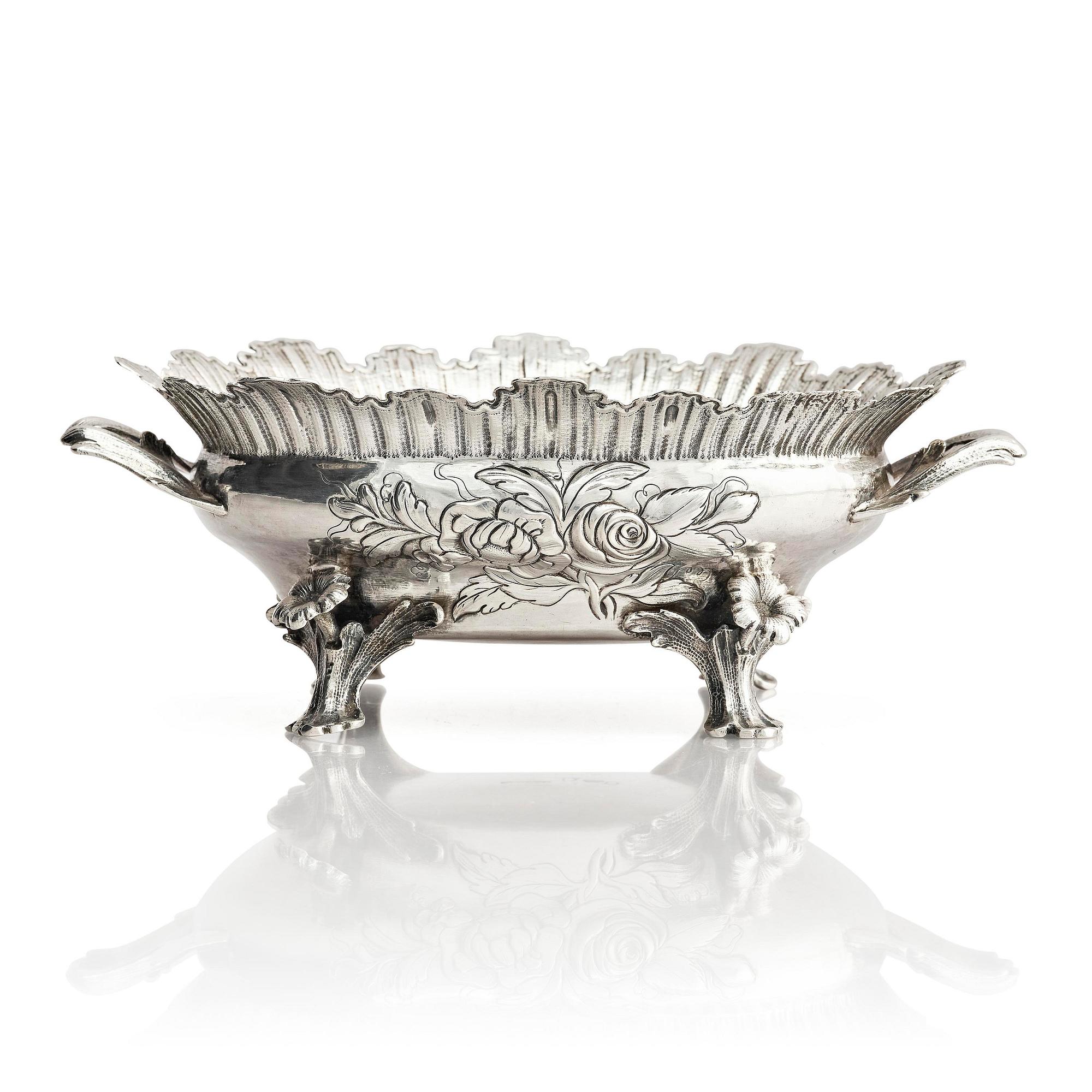 A Swedish 18th century Rococo silver bowl, mark of Jacob Lampa, Stockholm 1774.