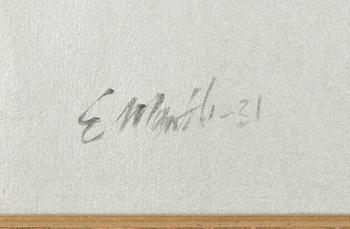 Eemu Myntti, mixed media, signed and dated-31.