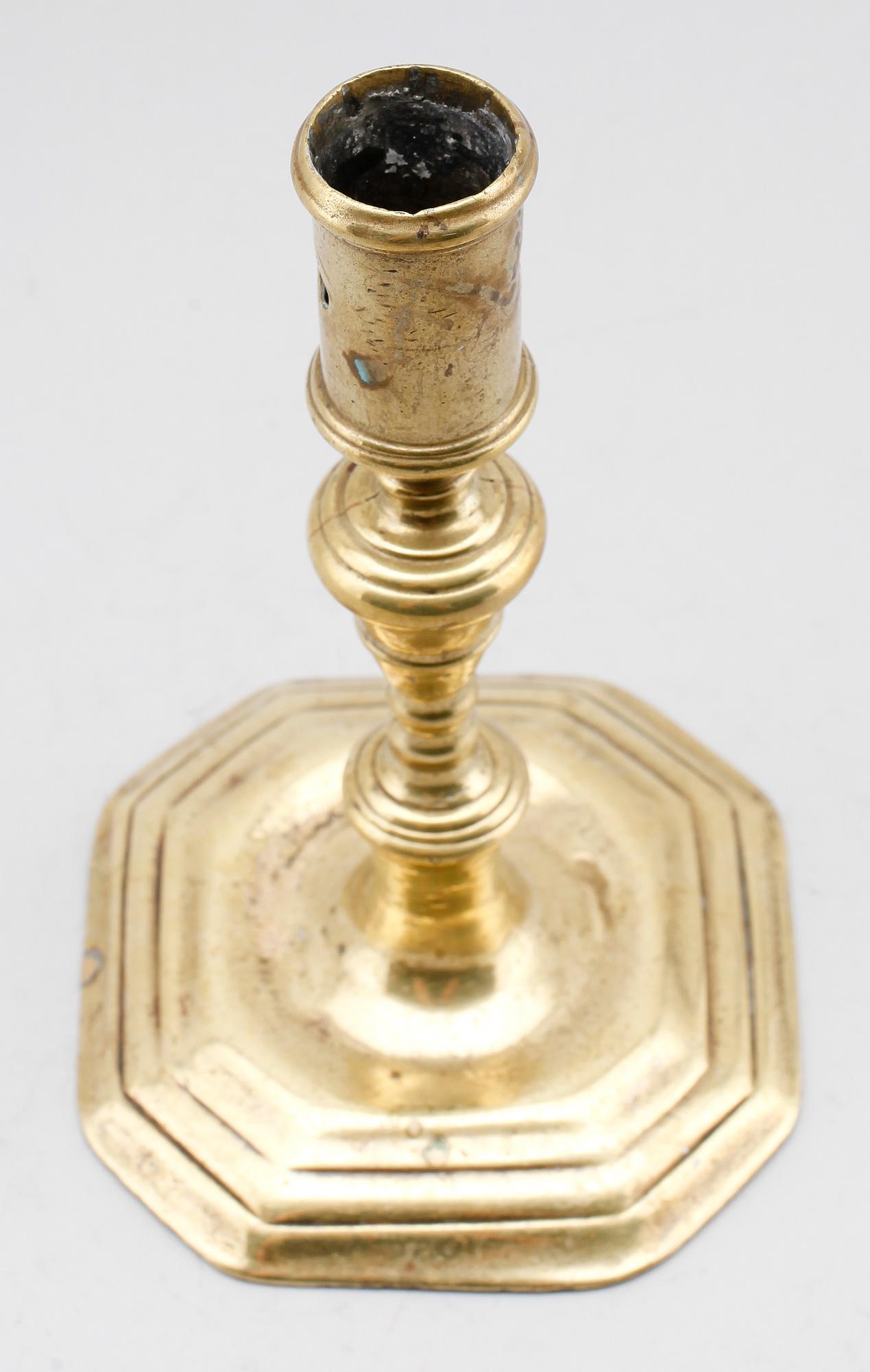 LJUSSTAKE, brons, 1600-/1700-tal.