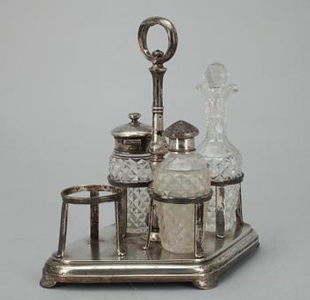 BORDSSURTOUT, silver och glas, Grachev, St. Petersburg Ryssland 1896.
