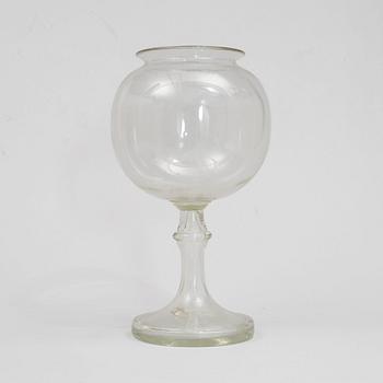 A glass fish-bowl, Sweden, 19th century.