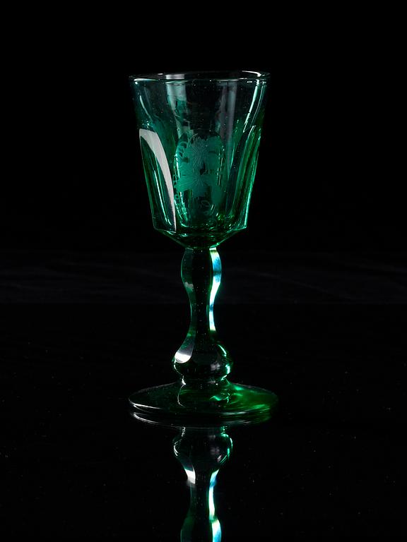 An extensive Russian cut and engraved glass service, 19th Century. (150 pieces).