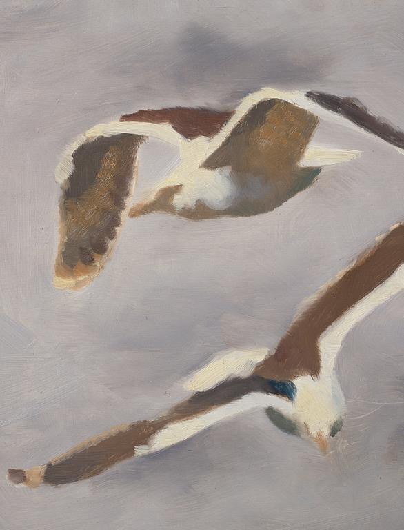 Bruno Liljefors, Flying seagulls (Larus canus).