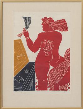 ALEXANDRE FASSIANOS, färglitografier 4 st, signerade o numrerade  6/80.