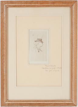 Edouard Manet · EDOUARD MANET, tillskriven, etsning, monogramsign i trycket.
